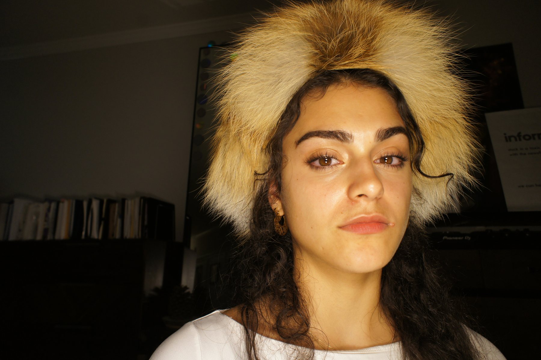 Heritage hat worn with ears up